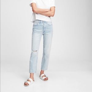 Gap High Rise Cheeky Straight Jeans with Washwell